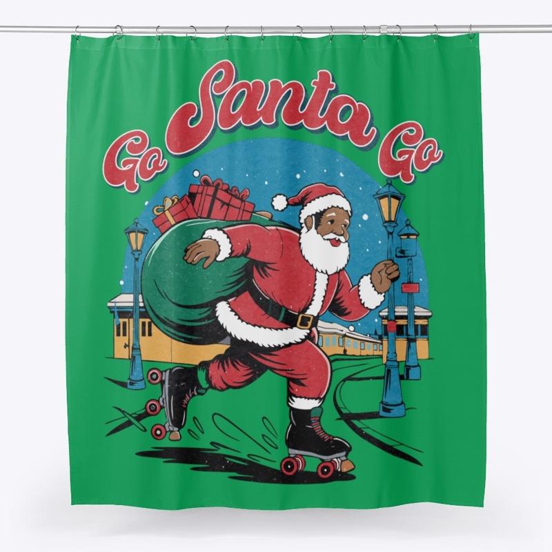 Go, Santa, Go Retro Roller Skating